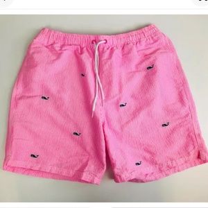 Vineyard Vines Striped Seersucker Swim Shorts